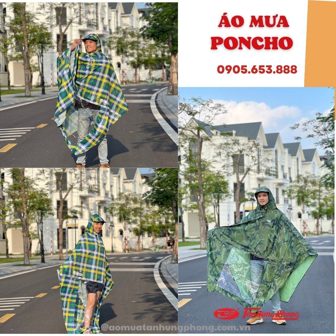 Áo Mưa Poncho Siêu Nhẹ - Sản Phẩm Tuyệt Vời Cho Mùa Mưa