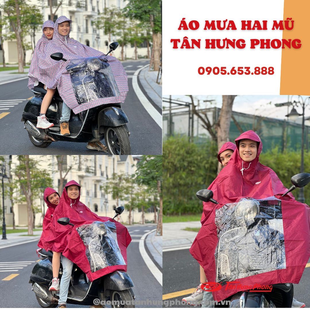Áo Mưa 2 Mũ Tân Hưng Phong - Lựa Chọn Hoàn Hảo Cho Ngày Mưa